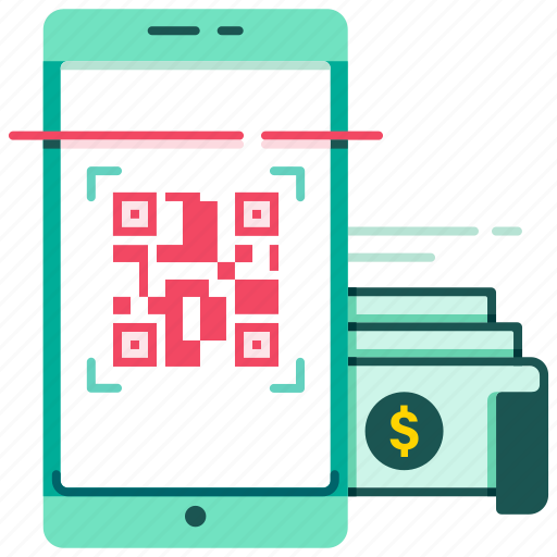 Digital wallet, e-wallet, mobile banking, payment, qr code, qr scanner, smartphone icon - Download on Iconfinder
