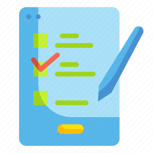 Checklists, paper, pen, phone, tablet icon - Download on Iconfinder