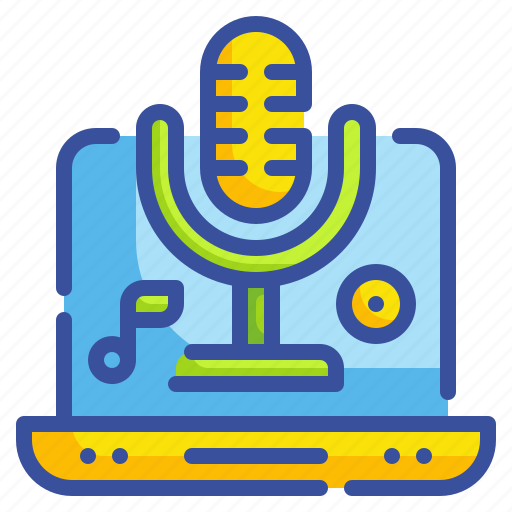 Audio, laptop, microphone, music, ui icon - Download on Iconfinder