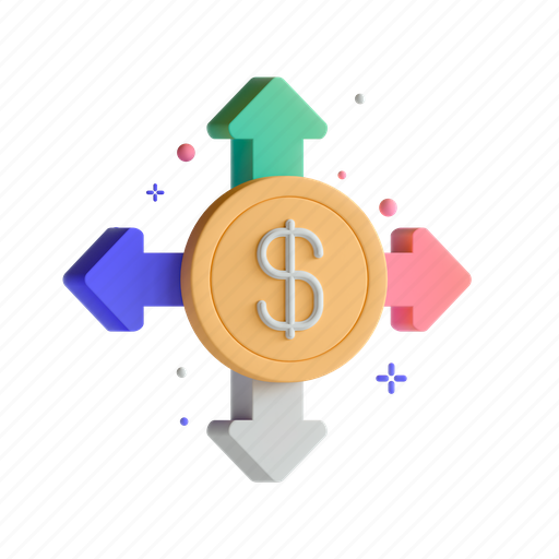 Alternative, finance, money, dollar 3D illustration - Download on Iconfinder