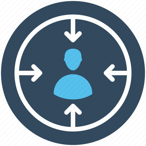 Affiliate marketing, aim, audience targeting, focus, human resources icon - Download on Iconfinder