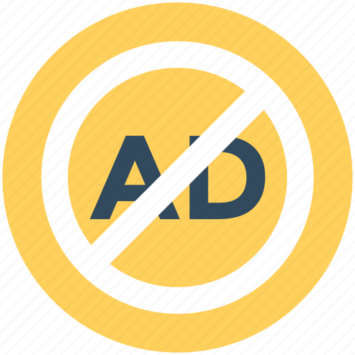 Ad prohibited, ad restricted, adblock, no ad, no advertisement icon - Download on Iconfinder