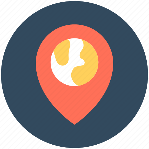 Globe location, location pin, map marker, map pin, marked location icon - Download on Iconfinder