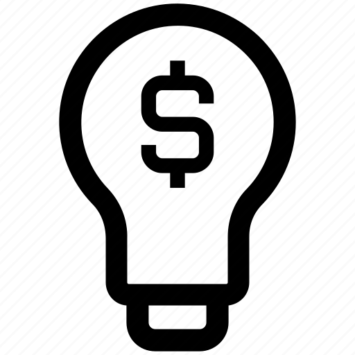 Bulb, creativity, digital marketing, dollar sign, electric bulb, idea icon - Download on Iconfinder