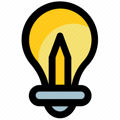 Bright ideas, bulb pencil, ideas inspiration, innovation, splash pencil icon - Download on Iconfinder