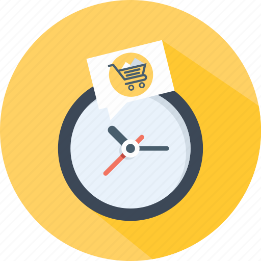 Cart, clock, store, supermarket, time, watch icon - Download on Iconfinder