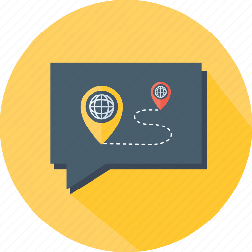 Bubble, communication, conversation, location, map, multimedia, speech icon - Download on Iconfinder