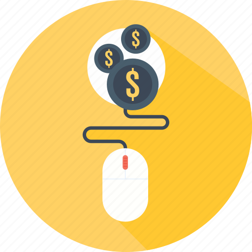 Clicker, electronic, money, mouse, profit, technology icon - Download on Iconfinder