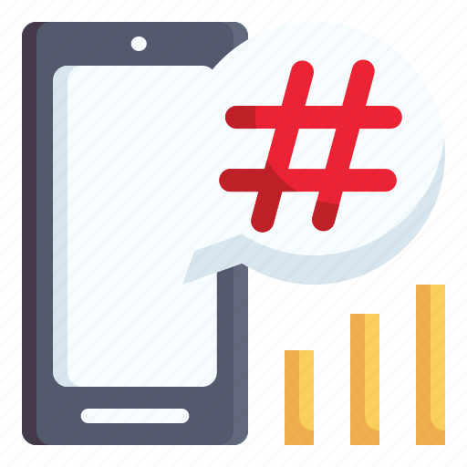 Hashtag, trending topic, trending, campaign, marketing, social media, mobile icon - Download on Iconfinder