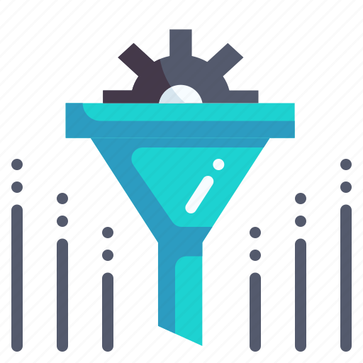 Funnel, gear, business and finance, conversion, filter, marketing, strategy icon - Download on Iconfinder