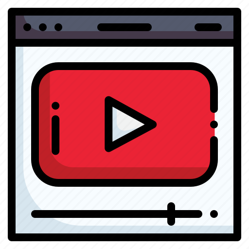 Video marketing, advertising, marketing, online marketing, play button, webpage, browser icon - Download on Iconfinder