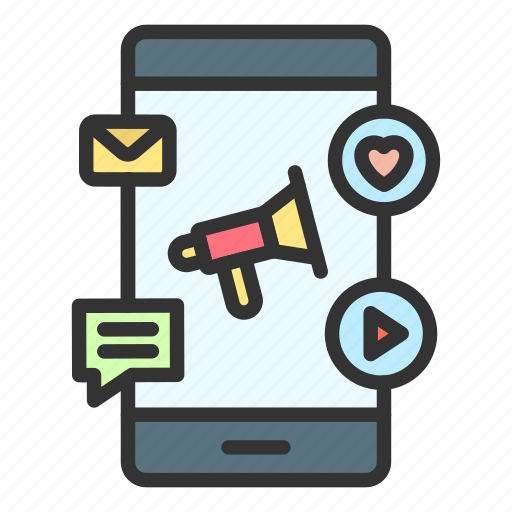 Mobile advertising, viral marketing, promoting, digital advertising icon - Download on Iconfinder