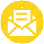 digital, envelope, mail, message, open envelope, open letter 