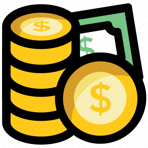 Dollar, money, pile of coins, savings, wealth icon - Download on Iconfinder