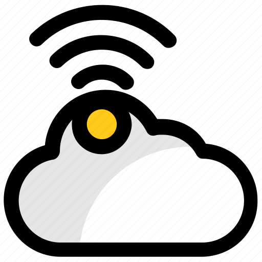Cloud internet, cloud network, wifi signals, wireless fidelity, wireless internet icon - Download on Iconfinder