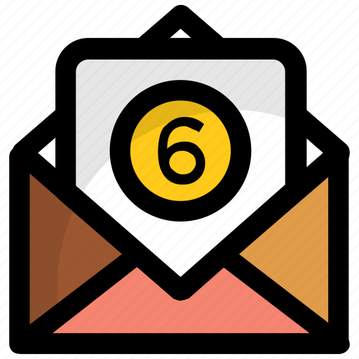 Email messages, online messages, received mails, received messages, six messages icon - Download on Iconfinder