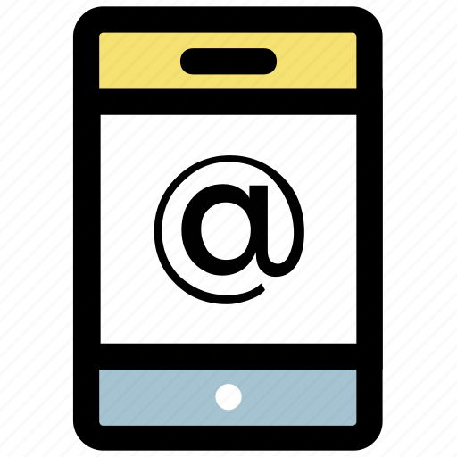 Digital communication, mobile arroba sign, mobile communication, mobile email, mobile marketing service icon - Download on Iconfinder