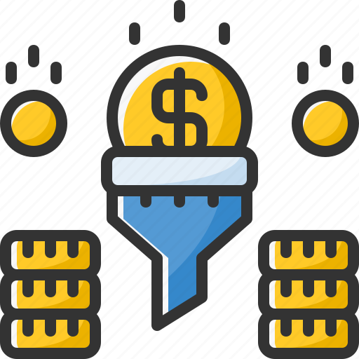 Sales, funnel, sales funnel, filter, sorting, money, finance icon - Download on Iconfinder