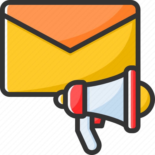Email, marketing, email marketing, advertisement, advertising, promotion, megaphone icon - Download on Iconfinder