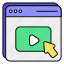video play, multimedia, web, online, arrow, streaming 