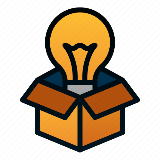 Box, creation, creative, idea, innovation, lamp icon - Download on Iconfinder