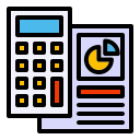 calculator, accounting, graph, data