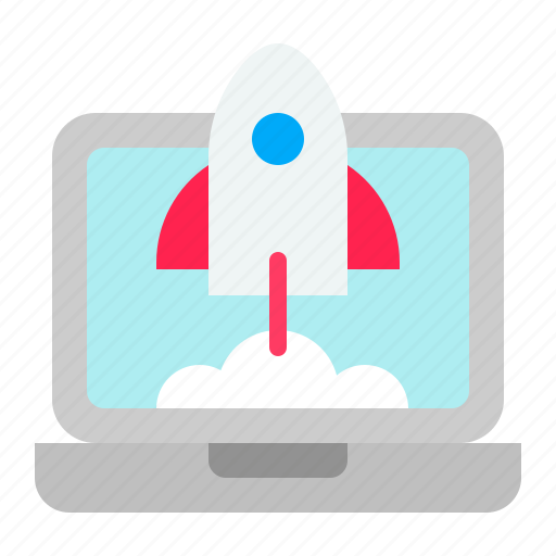 Business, digital, laptop, marketing, rocket, startup icon - Download on Iconfinder