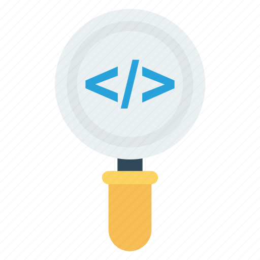 Coding, find, magnifier, research, script icon - Download on Iconfinder