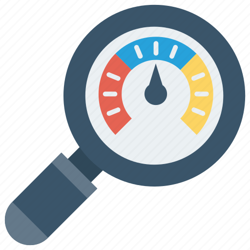 Gauge, magnifier, meter, performance, search icon - Download on Iconfinder