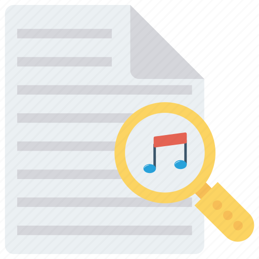 Document, files, music, search, sheet icon - Download on Iconfinder