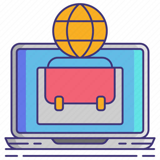 Career, computer, globe, online icon - Download on Iconfinder