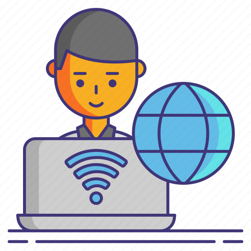 Online, remote, work icon - Download on Iconfinder