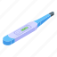 healthy, digital, thermometer, isometric 