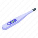 instrument, digital, thermometer, isometric