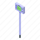 medical, digital, thermometer, isometric