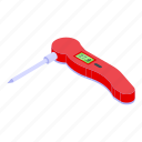 digital, thermometer, isometric