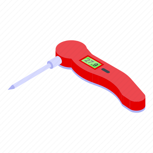 Digital, thermometer, isometric icon - Download on Iconfinder