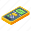 industrial, digital, thermometer, isometric 