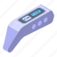 device, digital, thermometer, isometric 