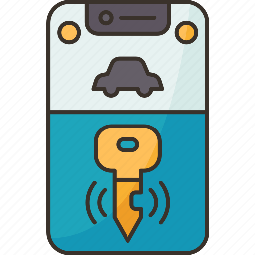 Car, keys, unlock, mobile, remote icon - Download on Iconfinder
