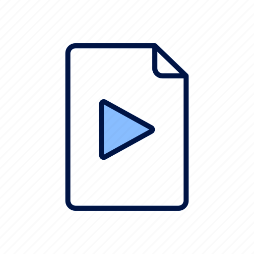 File, paper, video, play, document, song icon - Download on Iconfinder