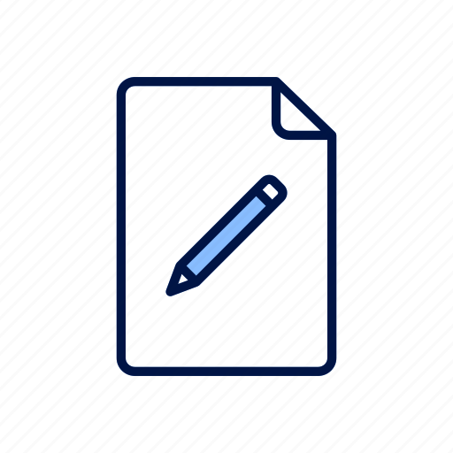 File, paper, edit, pen, pencil, write, document icon - Download on Iconfinder