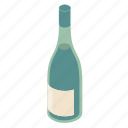 bottle, white, wine
