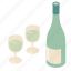 bottle, white, wine 