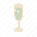 champagne, glass