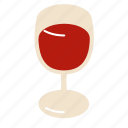 glass, red, wine