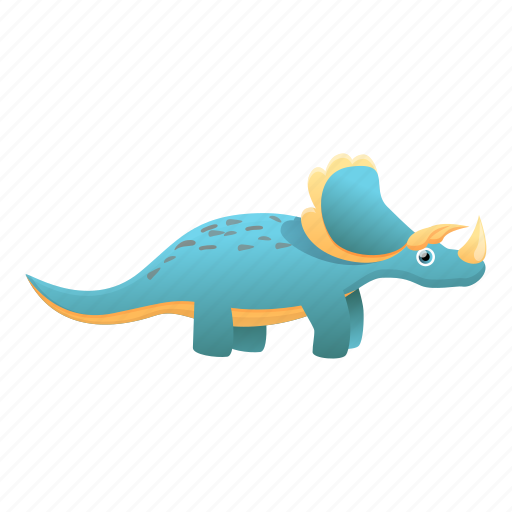 Baby, blue, dinosaur, dragon, horn, water icon - Download on Iconfinder