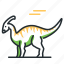 dino, dinosaur, parasaurolophus, species 