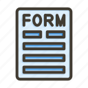 form, document, page, paper, report
