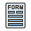 form, document, page, paper, report 
